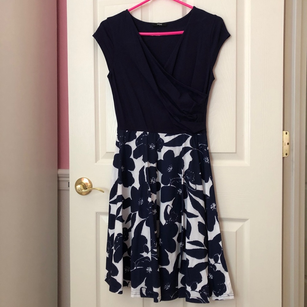 Laksmi Elegant/Casual Floral Patchwork Dress